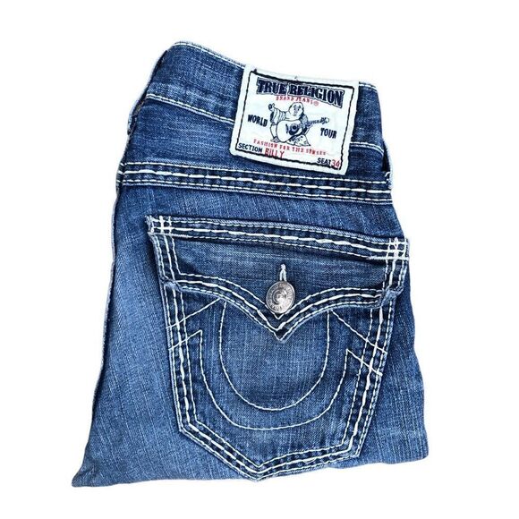 Vintage True Religion Jeans Size 32 BILLY Blue - Picture 5 of 9